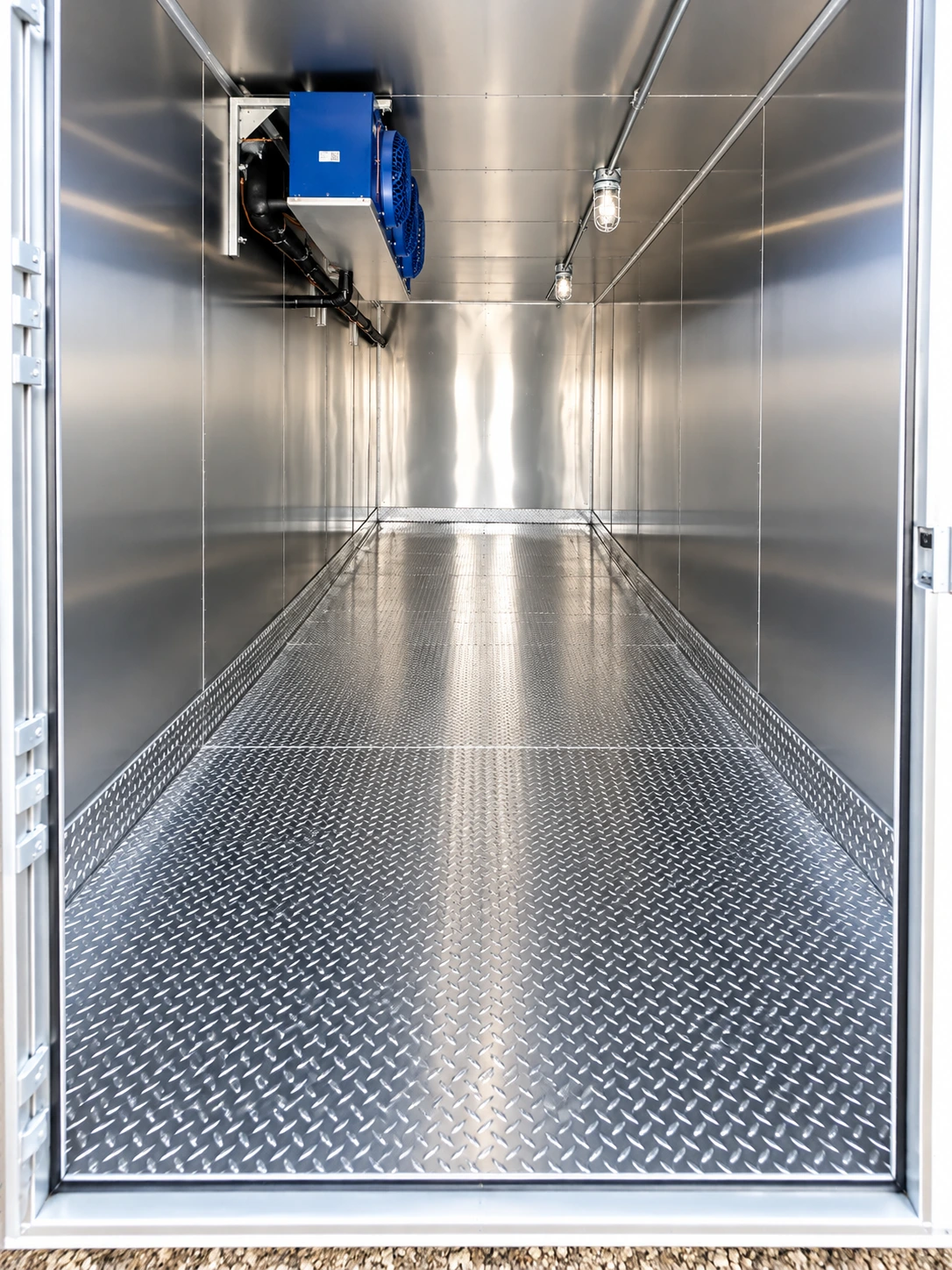 12ft Refrigerated Trailer interior and equipment