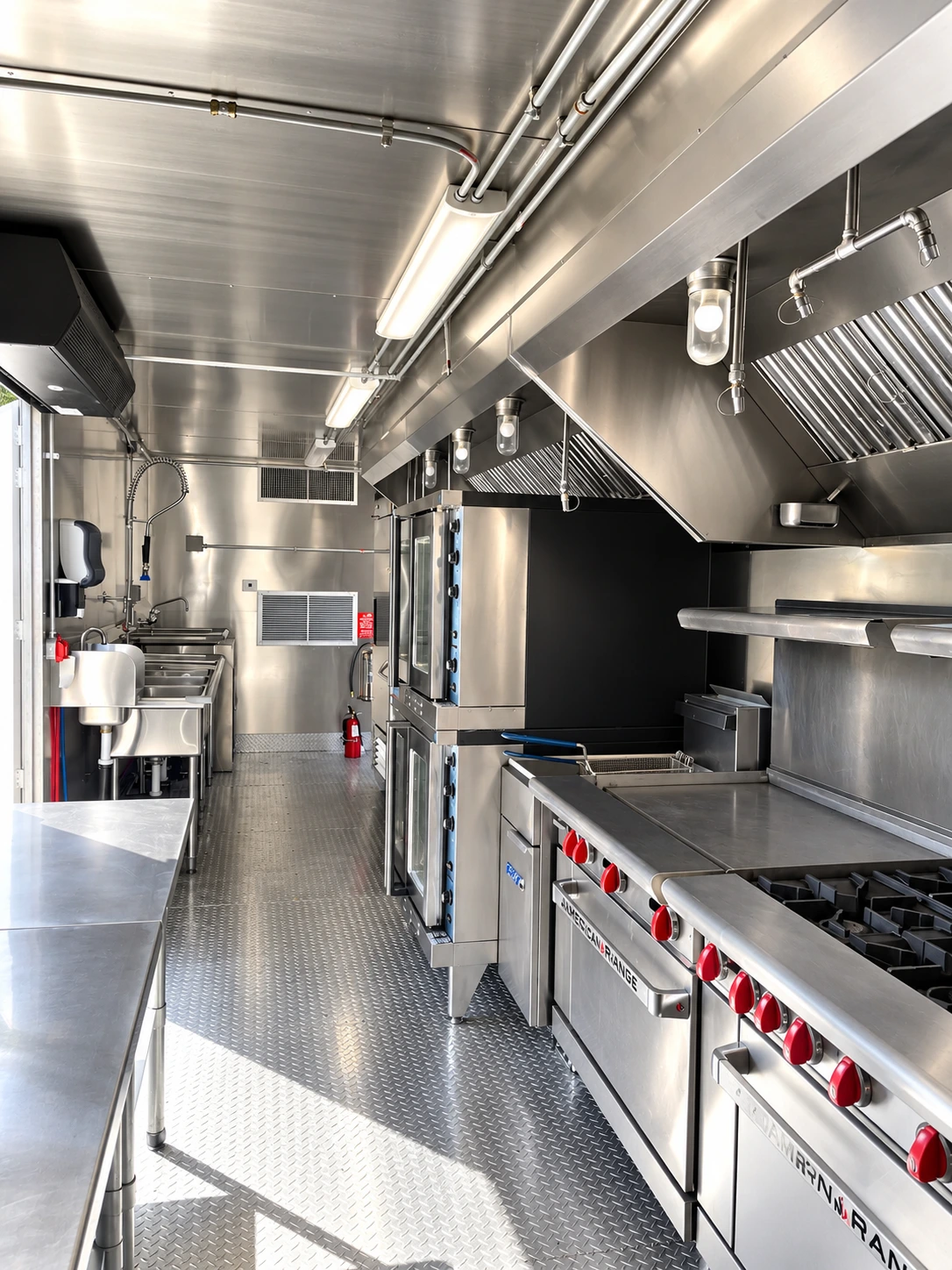 40ft Mobile Combo Kitchen interior and equipment
