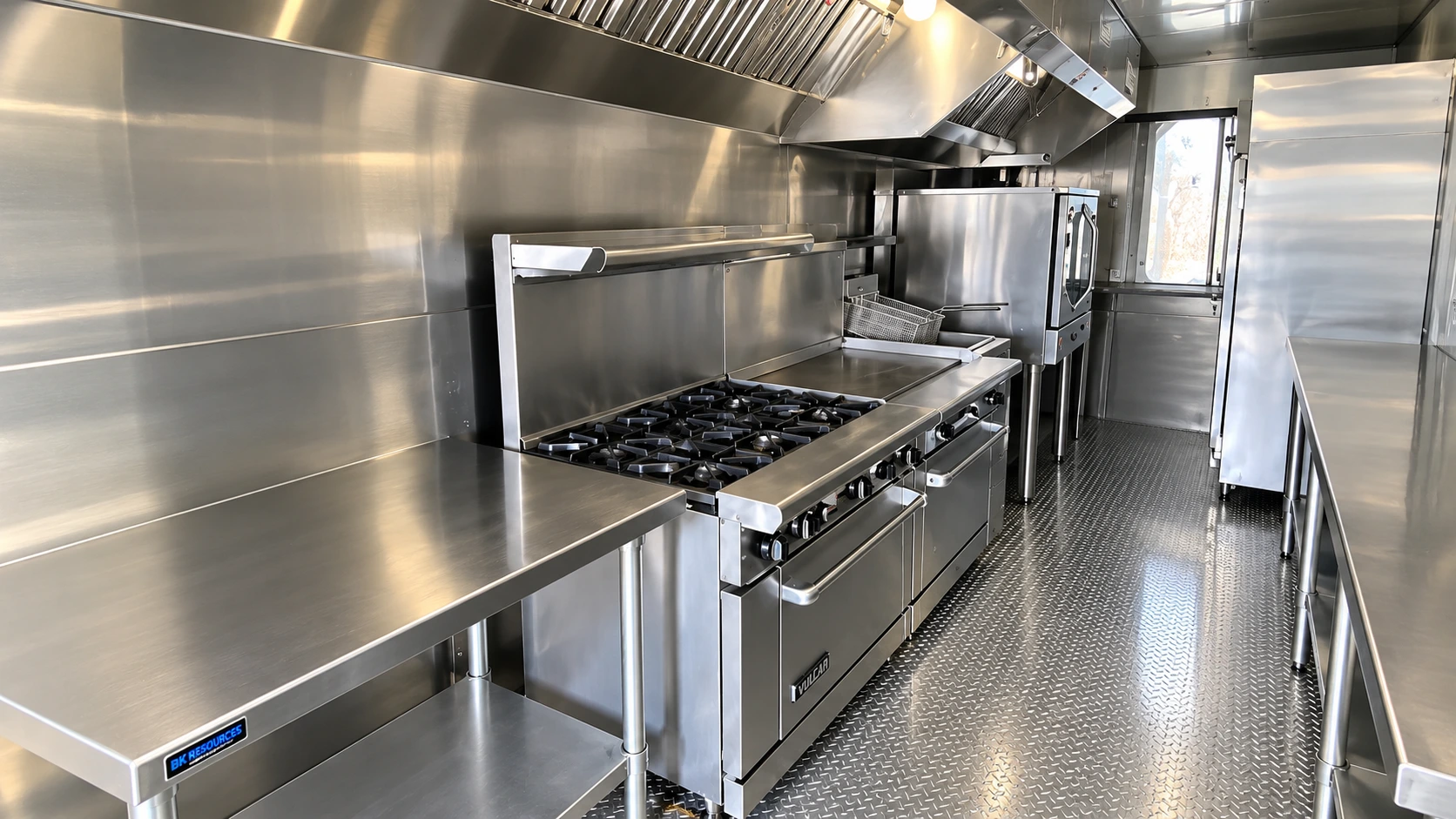 28ft Mobile Kitchen interior and equipment