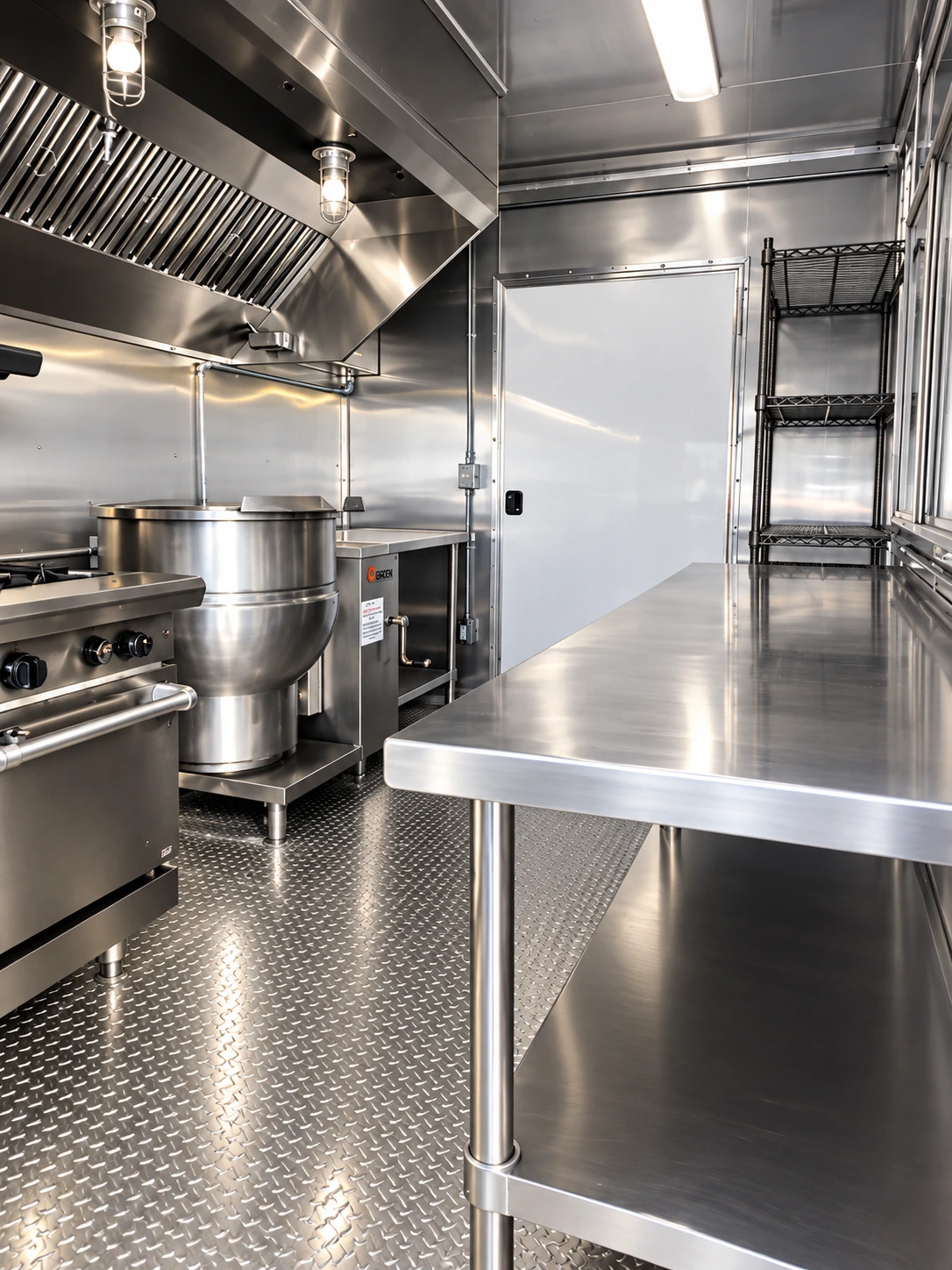 40ft Bulk Combo Kitchen interior and equipment