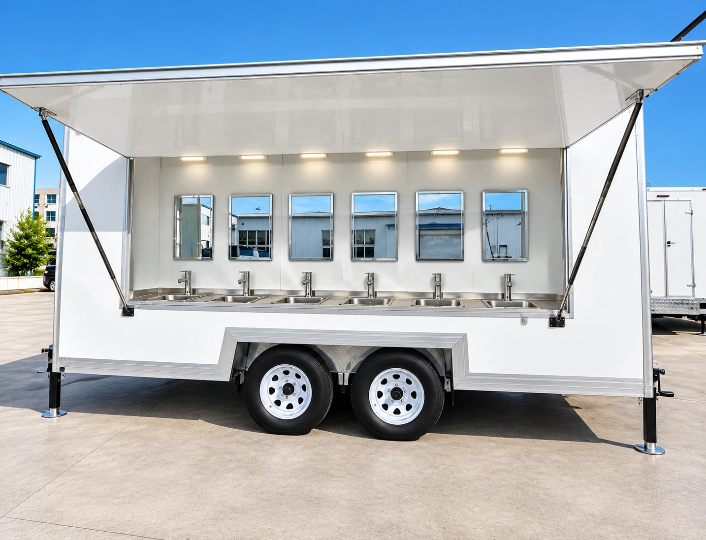 Handwashing Sink Trailer interior and equipment