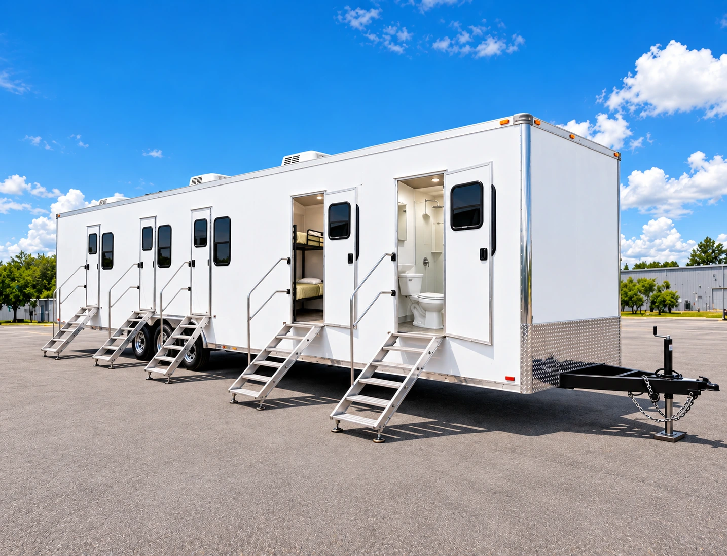 Office, Sleeper, Shower & Restroom Trailer rental unit