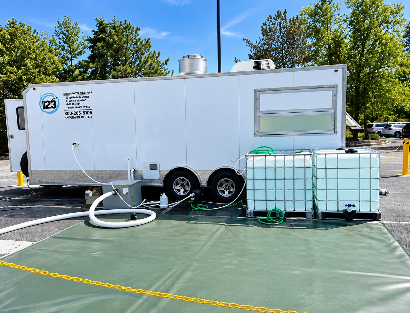 Water Tank Trailer & Storage interior and equipment
